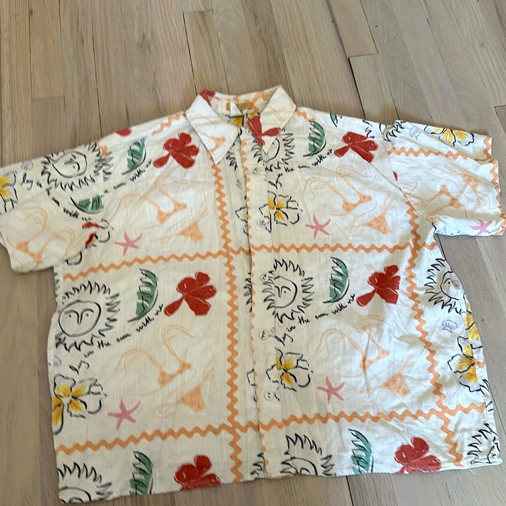VRG GRL short sleeve button down